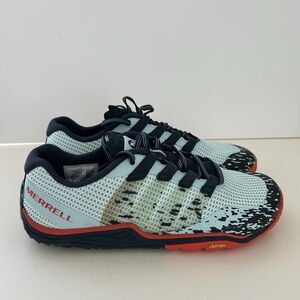 Merrell Trail Glove 5 Trail Running Barefoot Womens 8 Running Shoes Aqua Vibram